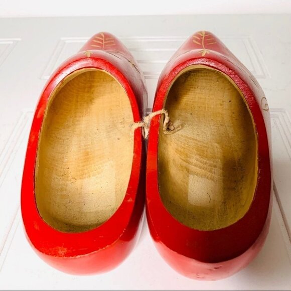 Wood Clog Sabot Slip On  Shoes Mules decor accents - Picture 4 of 7